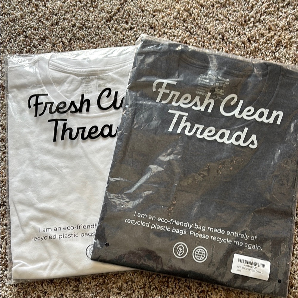 Short Sleeve Tees in White and Gray